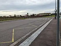 Gare routière de Yutz à proximité de l'ancienne halte, desservie par le réseau Citéline (7 mai 2023)