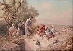 La citerne romaine à Bou-Laredjia près de Souk El Arbaa du Gharb (Tunisie). Huile sur toile signée et située en bas à gauche (56 x 80 cm).