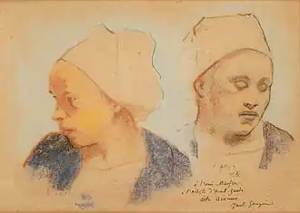 Paul Gauguin, Deux têtes de Bretonnes, 1894.