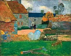 Le Toit bleu, ou Ferme au Pouldu, Paul Gauguin.