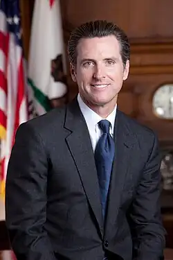 Gavin Newsom, gouverneur depuis 2019.