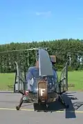 Nez largement vitré de l'Aérospatiale SA-342 Gazelle.