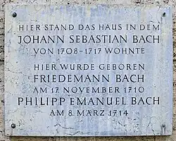 photo : plaque commémorative à Weimar