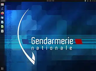 Capture d'écran du bureau de GendBuntu 22.04