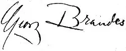 signature de Georg Brandes