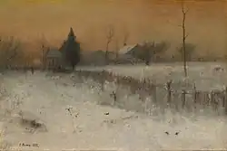 George Inness, Maison à Montclair, 1892, huile sur toile