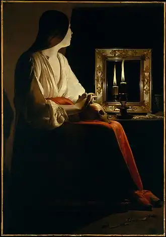Georges de La Tour,La Madeleine aux deux flammes,vers 1640