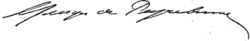 signature de George de Peyrebrune