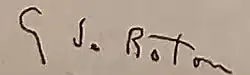 signature de Germaine de Roton