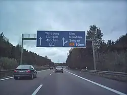 L'A7 près d'Ulm dans le Bade-Wurtemberg.