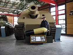 Un Sturmtiger exposé au musée allemand des Blindés de Munster (Allemagne).