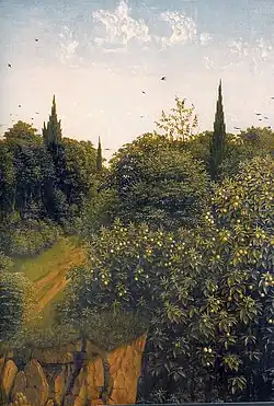 Horizon dans le panneau des Ermites.