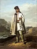 Jeune homme valaque peint par Gheorghe Tattarescu, 1868.