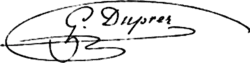 signature de Gilbert Duprez