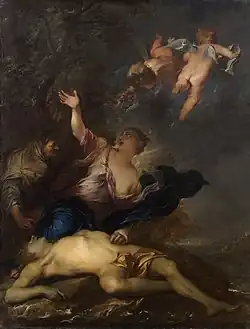 Héro pleure la mort de Léandre, Kunsthistorisches Museum à Vienne.