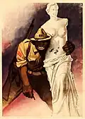 Affiche de Gino Boccasile, propagande fasciste, 1943.