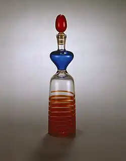 Bouteille, verre, pour Venini, vers 1949, Brooklyn Museum, don du Gouvernement italien.