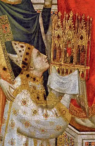 Triptyque Stefaneschi (détail), pinacothèque vaticane.