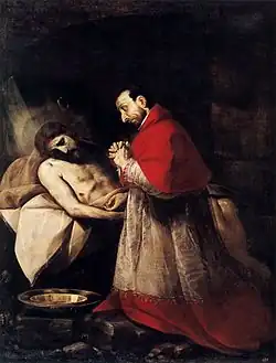 Saint Charles Borromée adorant le Christ, v. 1610, musée du Prado.