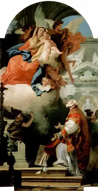 La Vierge apparaissant à Philippe Neri, Giambattista Tiepolo.