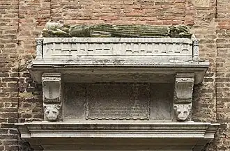 Le Sarcophage de Giovanni Priuli XIVe&nbsp;siècle.