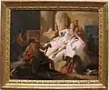 Vénus dans la Forge de Vulcain. Giambattista Tiepolo 1765-66. Huile sur papier marouflé sur toile, 69&nbsp;×&nbsp;87&nbsp;cm. Musée d'art de Philadelphie