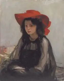 Jeune Fille au chapeau rouge