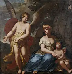 L’ange montrant à Hagar et à Ismaël le chemin du puits, 1705.