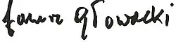 signature de Janusz Głowacki