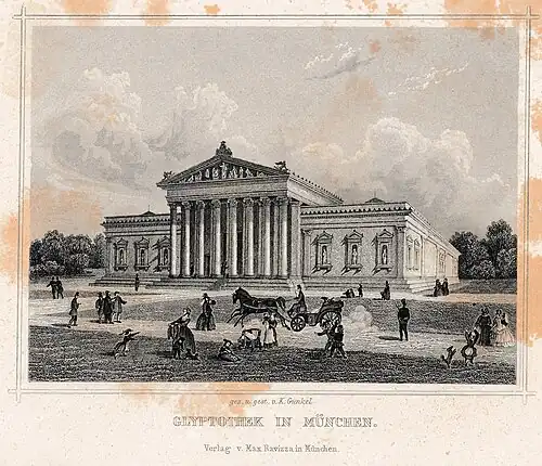 La glyptothèque de Munich peu après son inauguration.