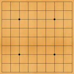 Un goban traditionnel (19x19)