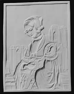 Lithophanie non rétro-éclairée.