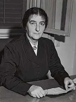 Golda Meir en 1949.