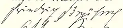 signature de Friedrich Brühne