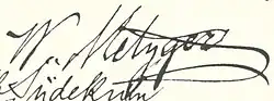 signature de Wilhelm Metzger