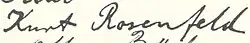 signature de Kurt Rosenfeld