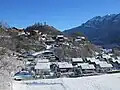 Goldswil, vue générale en hiver.