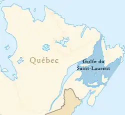 Carte du golfe du Saint-Laurent.