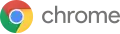Logo de Chrome avec inscription en 2015.