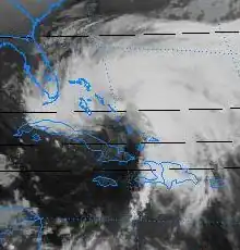 L'ouragan Gordon au-dessus d'Haïti, le 14 septembre à 20h16 UTC