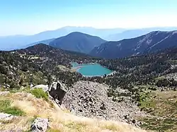 Cirque glaciaire - Gorg Negre, à la tête de la vallée de l'Evol, Massif du Madrès.