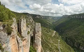 Les gorges de la Jonte, depuis le balcon du vertige.