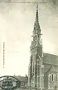La nouvelle église paroissiale le jour de sa bénédiction en 1903 (carte postale).
