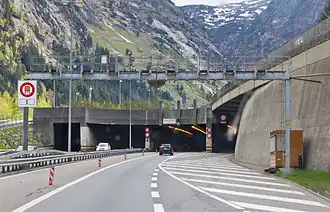 Entrée nord du tunnel, Göschenen, Uri.