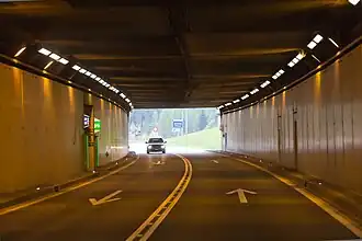 Le tunnel au niveau de l'entrée sud.