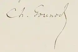 Signature de Charles Gounod