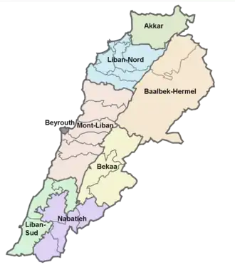 De 2003 à 2017 8 gouvernorats