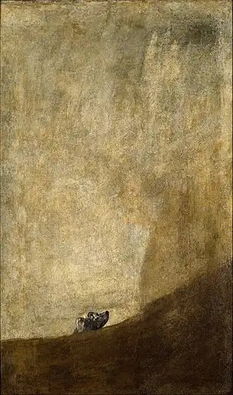 Le chien, peinture de Goya, employée pour la couverture de La folía - De la Spagna.