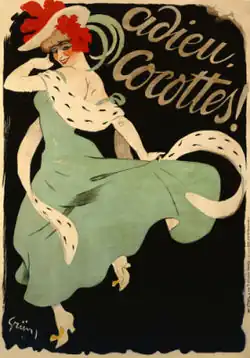 Adieu, Cocottes (1903), affiche.