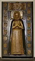 Plaque funéraire de l'abbesse  Elisabeth von Bergh&nbsp;(de).